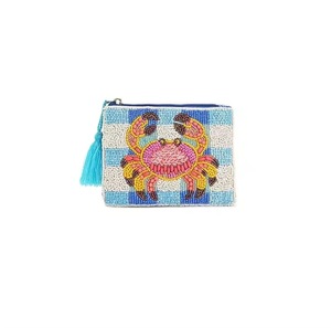 Pochette Porte-Monnaie et Rouge à Lèvres Bohème Western Cowgirl du Sud-Ouest avec Perles et Pièces de Monnaie, Thème Noël, GLF, Faite à la Main, Mignonne pour Femmes - Product Image 5