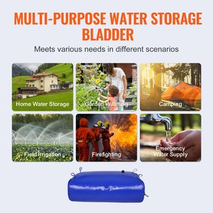 "1000D Blue PVC 330L/87 Gallon <b>Collapsible</b> Water <b>Storage</b> Bladder for RV Large Capacity" - Product Image 6