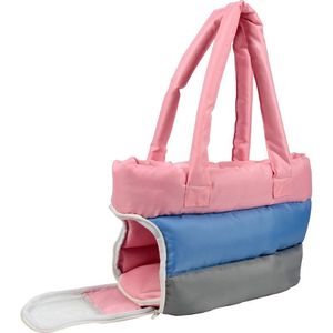 Sac de transport pour animaux de compagnie isolé tricolore, design à bulles en poly pour le confort et la chaleur - Product Image 4