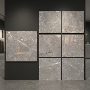 Vistaar Fancy Grey, Baldosa de Porcelana de 800x800 mm, Baldosa de Cerámica de 80x80 cm, Alto Brillo, Color Marfil, para Decoración de Paredes de Sala de Estar - Product Image 3