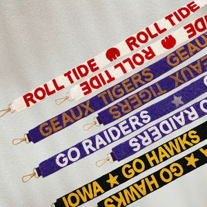 Correa de hombro con cuentas hecha a mano, correa de repuesto para bolso con letras personalizadas, accesorios de moda DIY para bolsos - Product Image 1