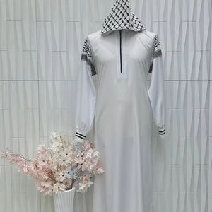 Vente flash : Kandora arabe traditionnelle avec tissu respirant de qualité supérieure, manches longues, vêtements islamiques pour la prière, occasions Ramadan et Eid - Product Image 1