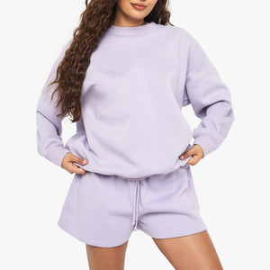 Sweat-shirts en molleton écologiques et respirants pour femmes, à manches longues, surdimensionnés, à carreaux, avec logo personnalisé, collection automne 2025, les plus vendus - Product Image 4