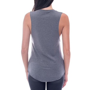 High Quality Womens Summer Jersey Tank <b>Tops</b> With Embroidery 100% Cotton Quick Dry Breathable Wholesale - Product Image 5