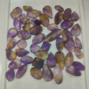 100% calidad Natural ametrino Druzy piedras preciosas sueltas cabujón mezcla forma y tamaño ametrino piedras preciosas lote hecho a mano joyería - Product Image 1