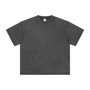 เสื้อยืดโอเวอร์ไซส์ยูนิเซ็กซ์แบบขายส่ง ผ้าฝ้าย 100% ล้างสีแบบ Stone Washed สไตล์ฮิปฮอป วินเทจ พร้อมสกรีนลายตามสั่ง - Product Image 3