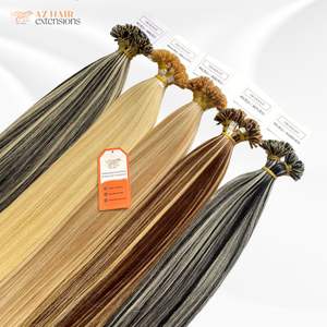 Vente en gros d'extensions de cheveux à pointe plate à la kératine de haute qualité Offre Spéciale 100% cheveux humains Remy bruts du Vietnam à double tirage - Product Image 1