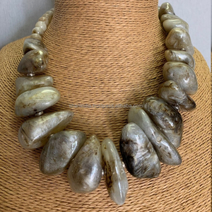 ที่มีคุณภาพที่ดีที่สุดเรซิ่น Lucite สร้อยคอเครื่องประดับอินเดียสำหรับสุภาพสตรีแฟชั่นเครื่องประดับที่ทำด้วยมือสำหรับสาวๆจากอินเดีย - Product Image 1