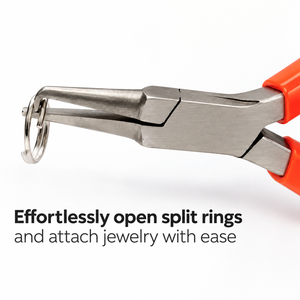 Professional <b>Split</b> <b>Ring</b> Pliers Stainless Steel Jewelry Making Tool Precision <b>Ring</b> Opening Pliers with Comfortable Grip - Product Image 5