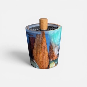 Luxury Handmade Wood & Resin <b>Bakhoor</b> Burner Premium Arabic Mabkhara with Decorative Accents for <b>Oud</b> Incense Home Fragrance Rama - Product Image 5