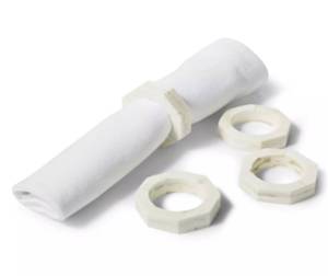 Anillos de Servilleta en Espiral al por Mayor, Color Marfil Pulido, Ecológicos, Duraderos, Modernos y de Lujo, Decoración de Mesa para Bodas y Banquetes - Product Image 2