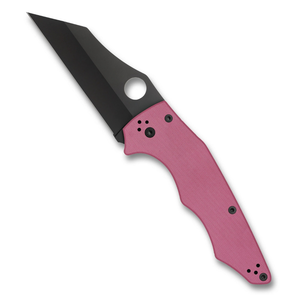 Navajas de Bolsillo Plegables Compactas con Mango Ergonómico Rosa, Hoja Angular Tanto con Recubrimiento Negro, Orificio de Apertura para el Pulgar y Metal - Product Image 3