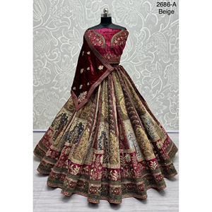 Nupcial Indio Desgaste Terciopelo Colecciones Para Novia Con Zarkhan Trabajo Por Fabzone - Product Image 3