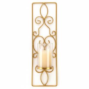 Juego de 2 apliques de pared decorativos de hierro negro para el hogar, sala de estar, dormitorio, portavelas - Product Image 6