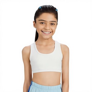 เสื้อชั้นในกีฬาสำหรับผู้หญิง แบบ Racerback ผ้าฝ้าย 100% ไร้ตะเข็บ สีพื้น ระบายอากาศได้ดี ซัพพอร์ตเบาๆ สำหรับโยคะและออกกำลังกาย สีขาว ชมพู เขียวมิ้นท์ - Product Image 6