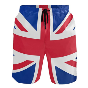 Shorts de bain pour hommes à séchage rapide avec poches élastiques à la taille, couleur unie, décontractés, taille mi-haute en coton - Product Image 4