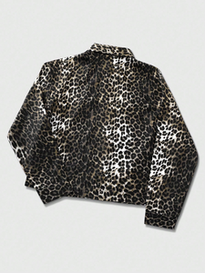 Blouson Harrington Zippé Homme Imprimé Léopard AOP Motif Guépard Streetwear Audacieux Vente en Gros - Product Image 1