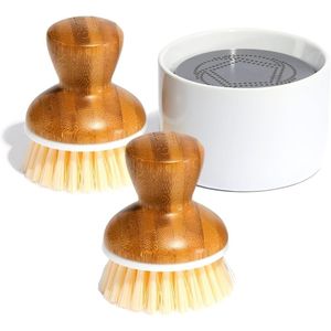 Confezione da 2 Spugne in Lana d'Acciaio Ergonomiche per Piatti, Delicate sulle Superfici, per Sporco Difficile, con Dispenser di Sapone Schiumogeno - Product Image 1