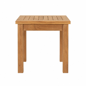 Bisoepo Slatted Outdoor <b>End</b> <b>Table</b> Rustic Solid Teak Durable Premium Quality Weather Resistant Patio Garden Hotel Resort - Product Image 1