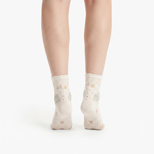 Chaussettes personnalisées en gros imprimées par sublimation, esthétiques, confortables pour femmes, pour usage quotidien et à la maison en été, OEM/ODM - Product Image 2