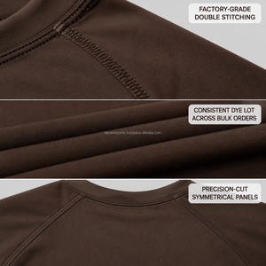เสื้อเบสเลเยอร์รัดรูปสำหรับผู้ชาย OEM ทรงแอธเลติก รับสกรีนโลโก้ ระบายอากาศได้ดี เป็นมิตรกับสิ่งแวดล้อม แห้งเร็ว เหมาะสำหรับการออกกำลังกาย - Product Image 4