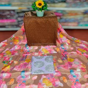 Tissu pour robe traditionnelle somalienne, dernier modèle 2025, jacquard tissé, slub uni, imprimé numérique, Fransawi Dirac Gorgura Garbasaar - Product Image 6