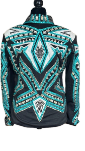 Fashion Rhinestone Western Cowgirl Show Jacket for Rodeo Horse Riding and Equestrian Competition - Product Image 2