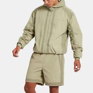 Ensemble coupe-vent deux pièces personnalisé pour homme – Veste courte zippée en nylon et polyester – Survêtement streetwear pour homme - Product Image 3