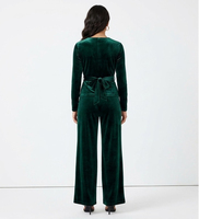 Ensemble de vêtements de nuit en velours de qualité supérieure cousu à la machine, robe en velours tendance, taille ajustable, hauts et pantalons