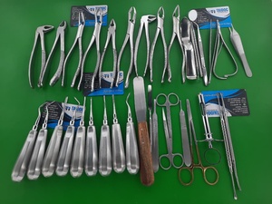 Kit de Instrumentos de Cirugía Oral y Dental, Elevadores y Pinzas para Extracción, Juego de 75 Piezas, Manual, Acero Inoxidable, Reutilizable, Premium - Product Image 3