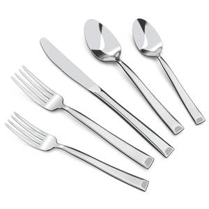 Juego de cubiertos de acero inoxidable de alta gama, elegante vajilla para cenar, utensilios de cocina duraderos y resistentes al óxido, perfectos para restaurantes. - Product Image 1