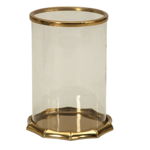 Handmade Home Decor Lanterns Custom Size Shape Metal <b>Candle</b> Stand Gold Pillar Stand with Glass <b>Hurricane</b> Tabletop - Product Image 6