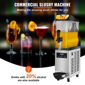 Licuadora Comercial de Acero Inoxidable de 12L/3.2Gal, Máquina para Hacer Slushies de 50 Tazas con Triple Recipiente para Margaritas y Bebidas Congeladas - Product Image 2