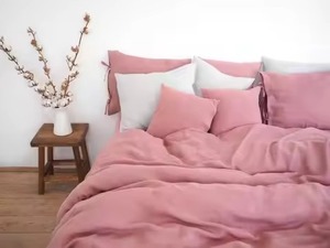 Ensemble de housse de couette en lin de qualité supérieure, literie moderne en coton avec taies d'oreiller pour la maison - Product Image 1