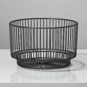 Modern Metal <b>Wire</b> <b>Storage</b> <b>Basket</b> Circle Shape Multi-Purpose Neatening Organizer - Product Image 4