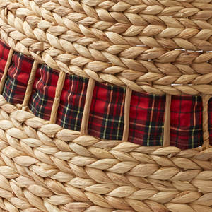 Woven <b>Christmas</b> <b>Tree</b> Collar with Elegant Ribbon and Cord Cutout <b>Stand</b> and Accessories - Product Image 2