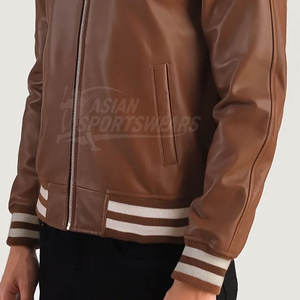 Chaquetas Varsity de Cuero Cómodas para Jóvenes, Forro Suave y Transpirable, Ropa Varsity Moderna - Product Image 6