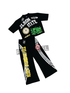 Conjunto Deportivo Informal de 2 Piezas para Hombre, de Algodón, Tejido de Punto de Secado Rápido, Camiseta y Pantalones Deportivos de Verano - Product Image 3