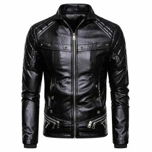 Full Sleeve Custom Logo 2023 Latest Design <b>Men</b> <b>Leather</b> <b>Jacket</b> Available for Casual Wear in Low Prices - Product Image 1