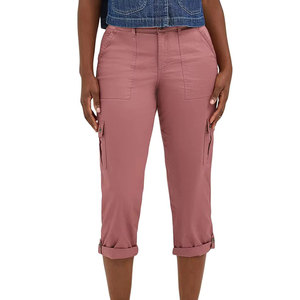 Customized New Style Women's Capri Pant Knee Length Metal Rivet Button Lightweight Hiking Running Outdoor Travelling Usage - Product Image 1