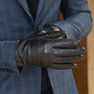 New Custom Stylish <b>Touch</b> <b>Screen</b> Sports Breathable Man Warm Motorcycle Winter Sheepskin Leather Hand <b>Gloves</b> - Product Image 1