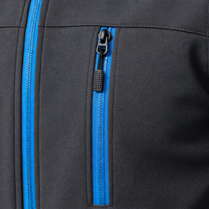 Chaqueta Softshell con Capucha Gris Oscuro, Cierre Completo, Resistente al Viento, Impermeable y Transpirable, con Cierres Impermeables - Product Image 5