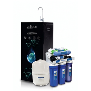 Système de purification d'eau par osmose inverse haute capacité Wellsys avec réservoir sous pression et robinet, filtre à eau RO domestique - Product Image 1