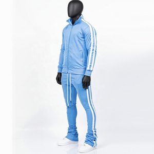 Custom slim fit tracksuit set men <b>zip</b> <b>up</b> <b>jacket</b> and jogger pants side stripe 2 piece outfit sportswear fashion streetwear - Product Image 3
