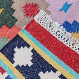 Cotton Flatweave Rug <b>Runner</b> <b>For</b> Kitchen Entryway Bedroom And <b>Hall</b> 018 - Product Image 5