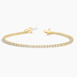 Pulsera de cadena con eslabones de diamantes engastados en bisel de varias estaciones - Product Image 1