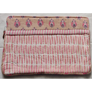 Funda Premium Personalizable y Elegante para Portátil, de Algodón Hecho a Mano con Diseño Acolchado y Estampado Jaipur, con Múltiples Bolsillos, Ecológica y Suave - Product Image 1