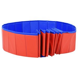 Piscina Roja de PVC para Perros, Diámetro 118.1 pulgadas x Altura 15.7 pulgadas, para Juegos Acuáticos Caninos - Product Image 5