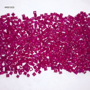 พลอยทับทิมพม่าทรงสี่เหลี่ยม ขนาด 2.00 ถึง 2.25 มม. น้ำหนัก 72.01 กะรัต (ล็อต) พลอยหลวม สีแดงสด เกรด 3A สำหรับทำเครื่องประดับตามสั่ง - Product Image 3