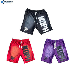 Men's Cotton Fleece Mid Shorts-Quick Dry Breathable Eco-Friendly 240g Silk Screen Front Logo Knitted Drawstring Embroidery - Product Image 4